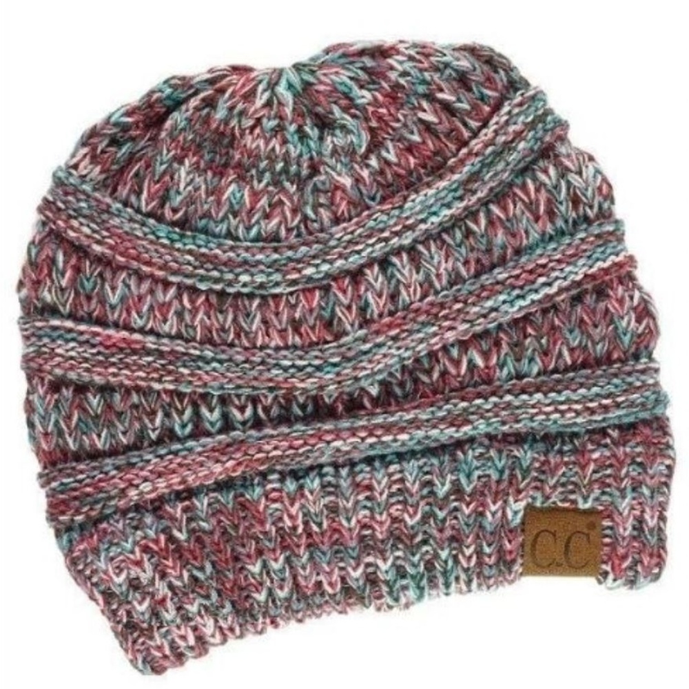 🔵3/$30 Teal Brick C.C Beanie 4 tone knit beanie - Picture 2 of 3